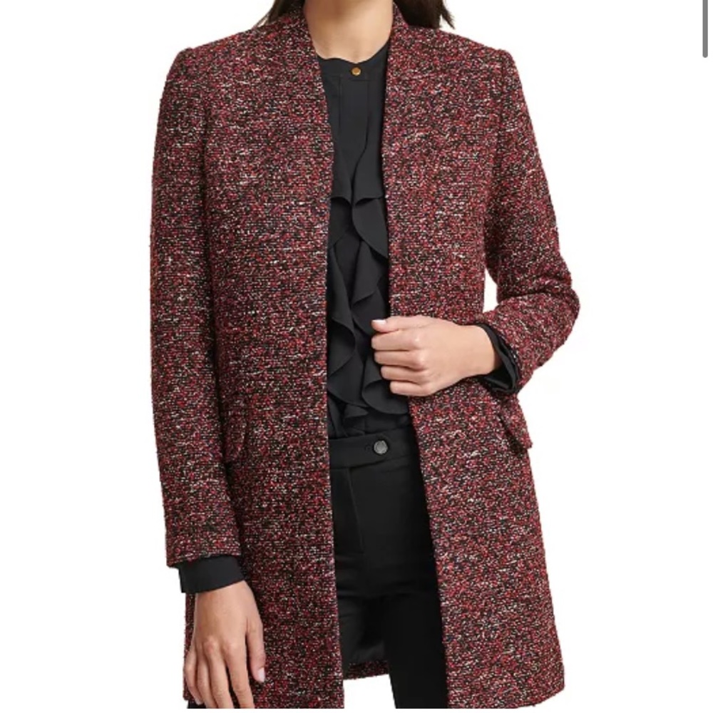 NEW: Calvin Klein Petite Tweed Topper Jacket